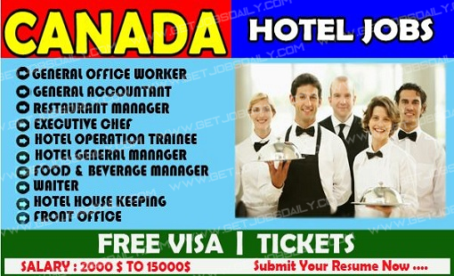 Hotel Jobs in Canada With Visa Sponsorship - Latest Job in Canada